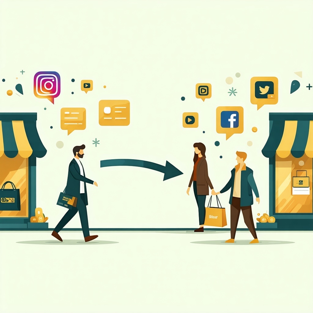 Image illustrates connecting social followers to loyalty members