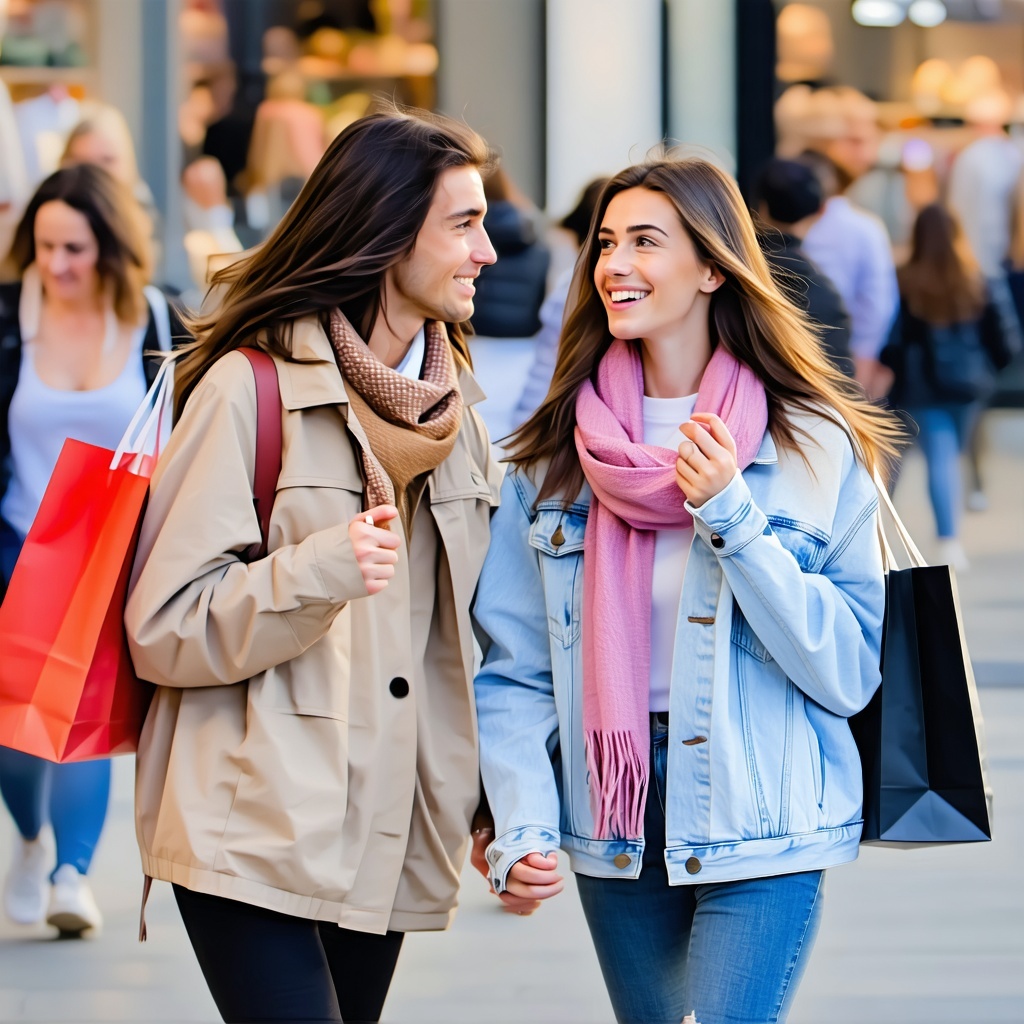 friends shopping on street-1