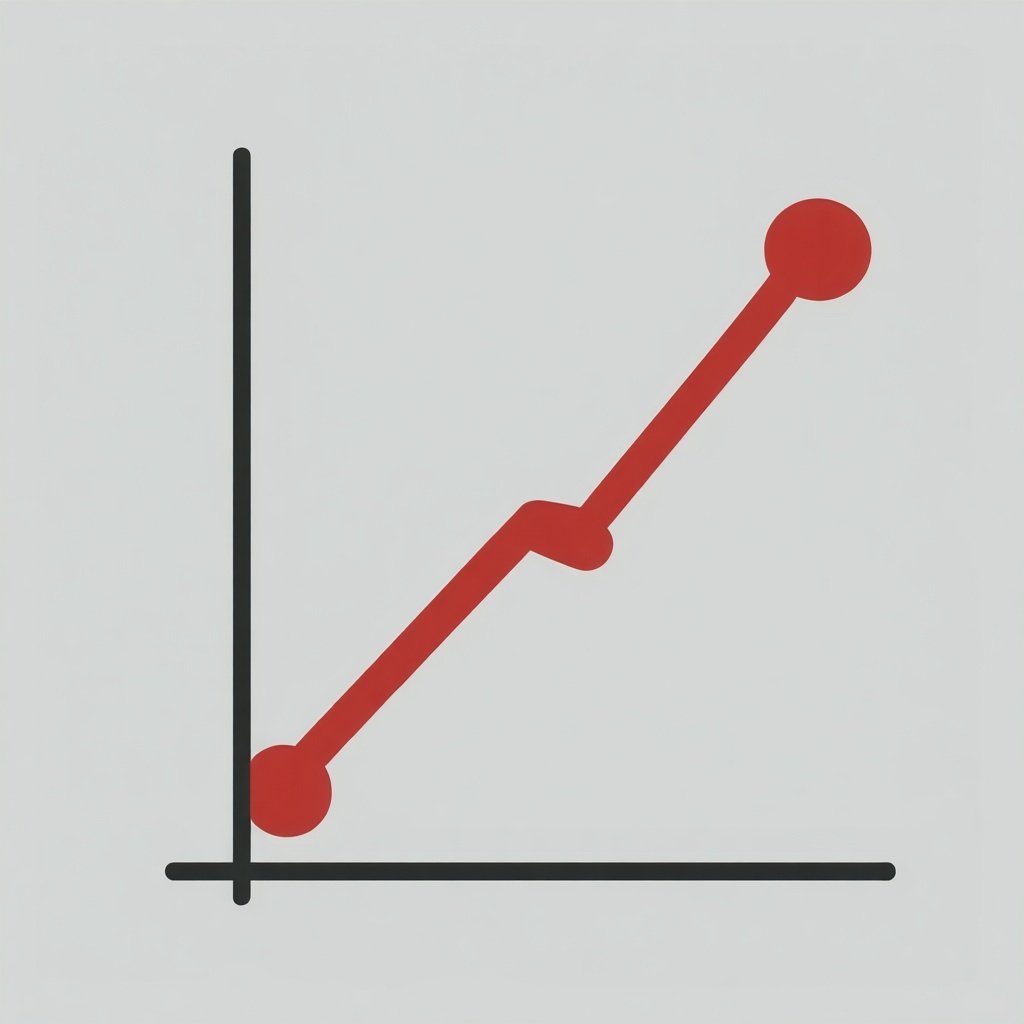 line graph with line going up-3
