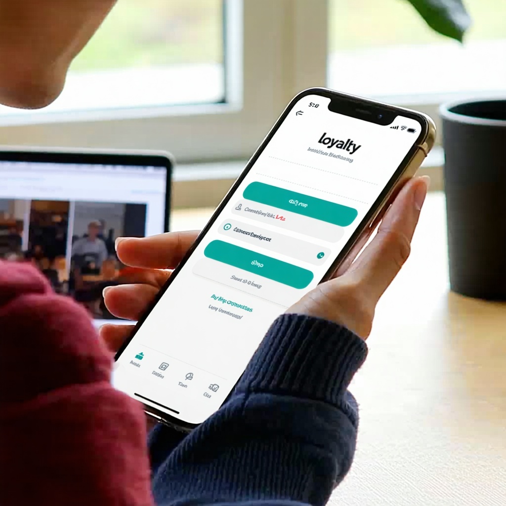 person using loyaltly program on phone-1