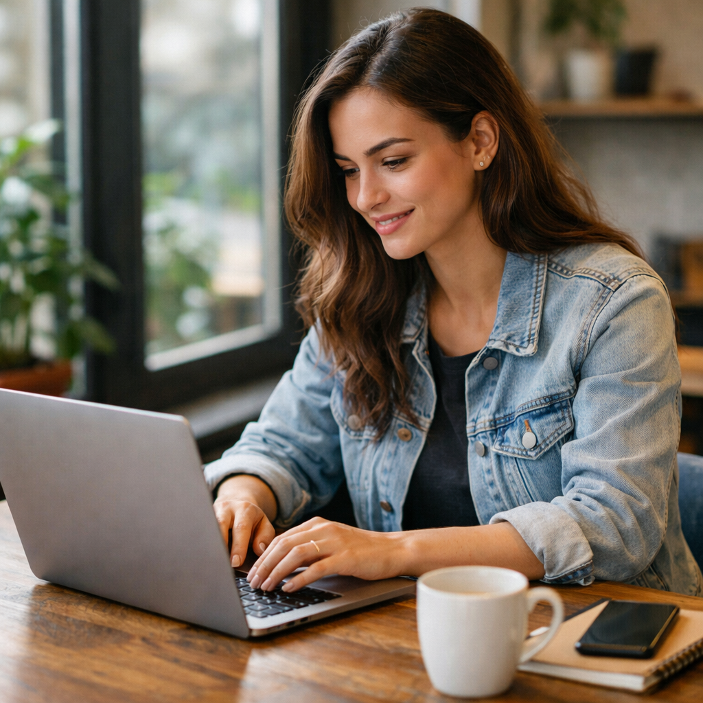 someone on their laptop